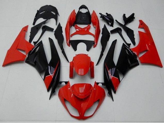 Affordable 2009-2012 Red Black Kawasaki ZX6R Bike Fairings