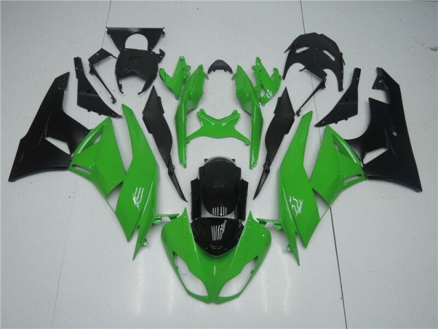 Affordable 2009-2012 Green Black Kawasaki ZX6R Replacement Motorcycle Fairings