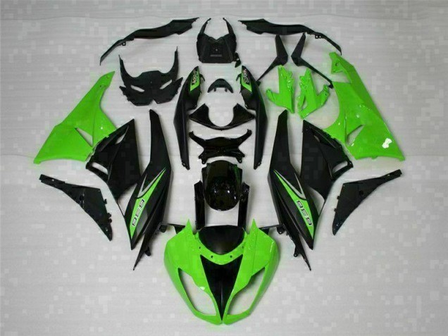 Affordable 2009-2012 Black Green 636 Kawasaki ZX6R Motorcycle Bodywork