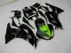 Affordable 2009-2012 Black Green Kawasaki ZX6R Moto Fairings