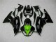 Affordable 2009-2012 Black Green Kawasaki ZX6R Moto Fairings