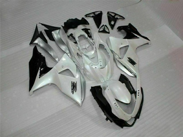 Affordable 2009-2016 White Black Suzuki GSXR1000 Replacement Motorcycle Fairings