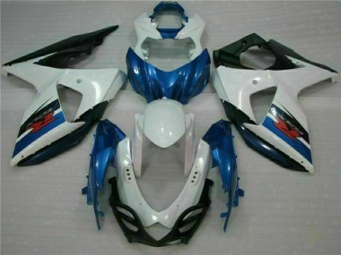 Affordable 2009-2016 Blue White Suzuki GSXR1000 Motorcycle Fairings Kits