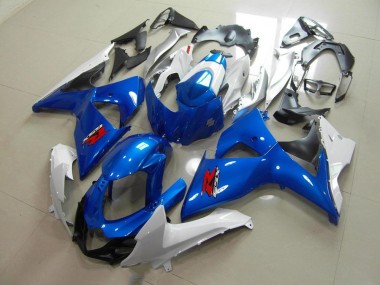 Affordable 2009-2016 Blue and White OEM Style Suzuki GSXR 1000 K9 Bike Fairing Kit