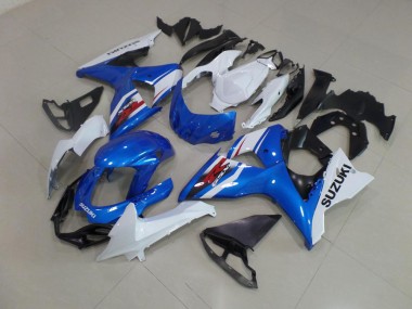 Affordable 2009-2016 Blue White Suzuki GSXR 1000 K9 Motorcyle Fairings