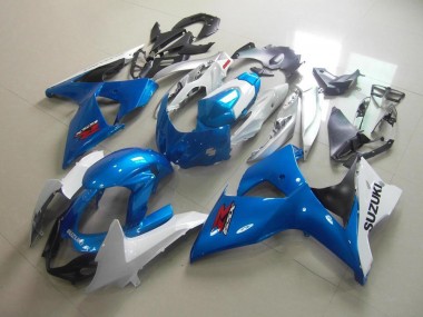 Affordable 2009-2016 White Blue Suzuki GSXR 1000 K9 Motorcycle Fairing