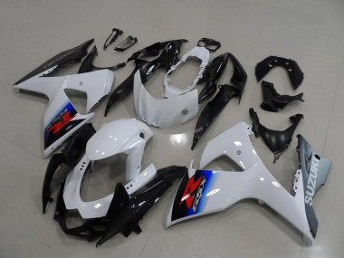 Affordable 2009-2016 White Silver Suzuki GSXR 1000 K9 Motorcycle Fairing Kit