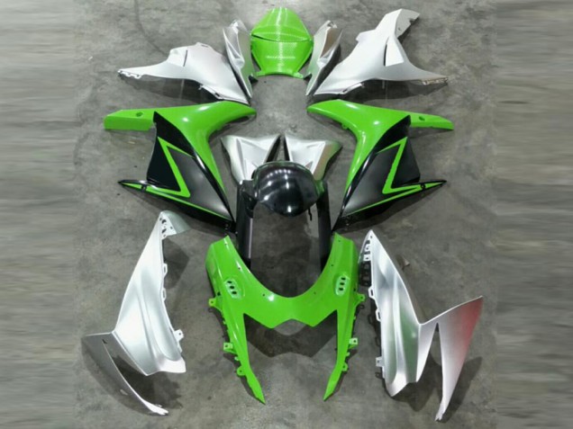 Affordable 2011-2021 Green Silver Suzuki GSXR 600/750 Motor Fairings