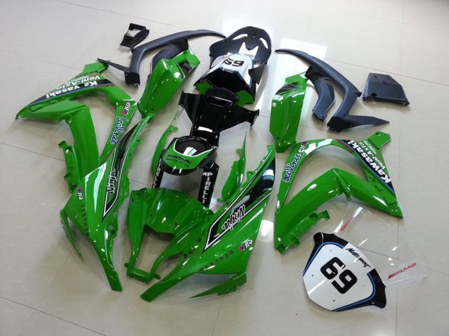 Affordable 2011-2015 Green Kawasaki ZX10R Moto Fairings