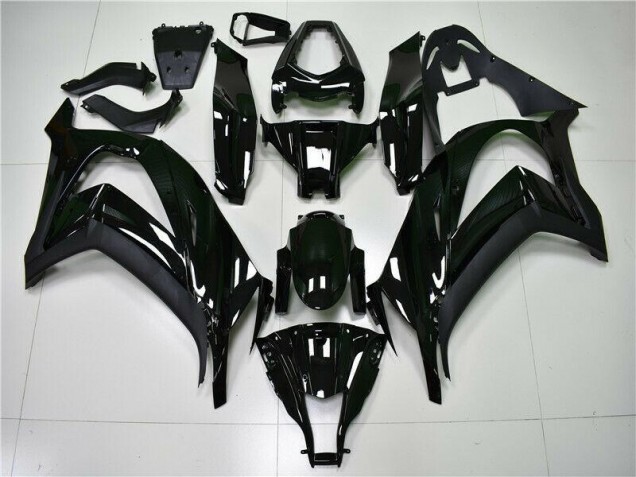 Affordable 2011-2015 Glossy Black Kawasaki ZX10R Moto Fairings