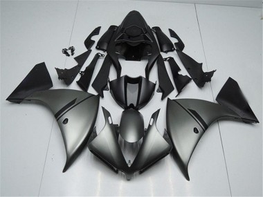 Affordable 2012-2014 Matte Grey Black Yamaha YZF R1 Replacement Fairings