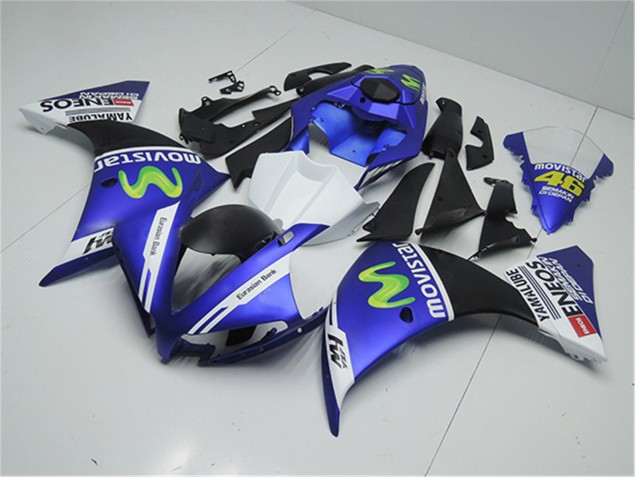 Affordable 2012-2014 Blue White Black Yamaha YZF R1 Motorcycle Replacement Fairings