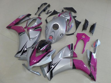 Affordable 2012-2016 Silver Pink Honda CBR1000RR Motorbike Fairing Kits