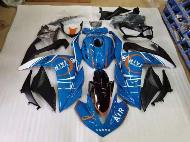 Affordable 2015-2022 Blue and White Yamaha YZF R3 Motorcyle Fairings