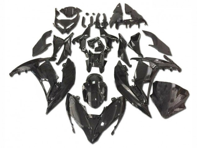 Affordable 2017-2019 Glossy Black Kawasaki EX650 Bike Fairing Kit