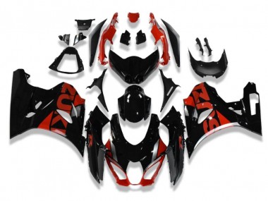 Affordable 2017-2021 Black Red Suzuki GSXR 1000 Motorcycle Fairings Kit