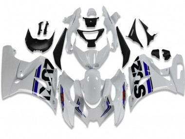 Affordable 2017-2021 White Blue Suzuki GSXR 1000 Motorcycle Fairings