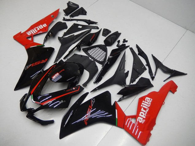 Affordable 2009-2015 Black Red Aprilia RSV4 Motorcycle Replacement Fairings