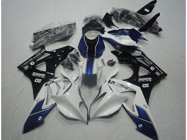 Affordable 2009-2014 White Blue BMW S1000RR Motor Bike Fairings