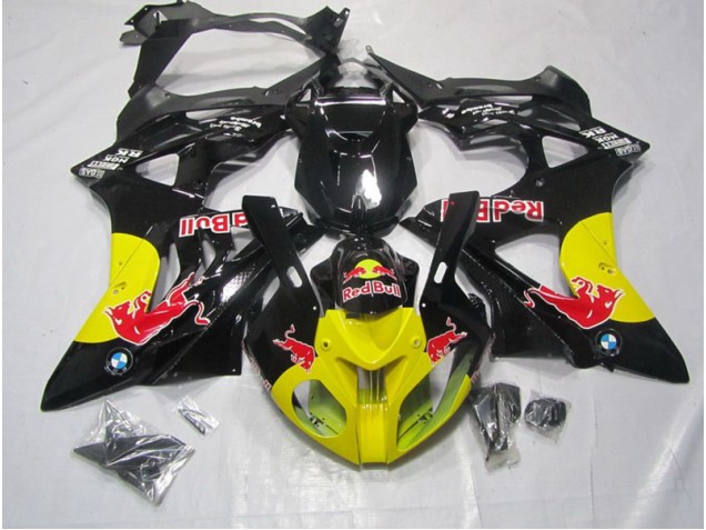 Affordable 2009-2014 Yellow Black RedBull BMW S1000RR Motorbike Fairing Kits