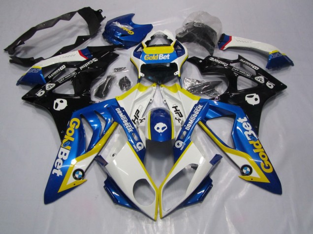 Affordable 2009-2014 Blue White GoldBet BMW S1000RR Motorcycle Replacement Fairings