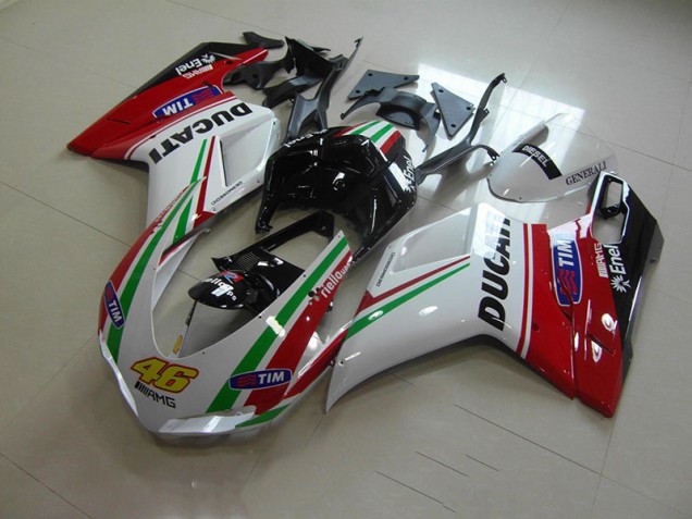 Affordable 2007-2014 White Red 46 Ducati 1098 Motorbike Fairing