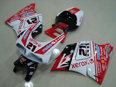 Affordable 1993-2005 Red White Xerox 21 Ducati 748 916 996 996S Motorbike Fairing Kits