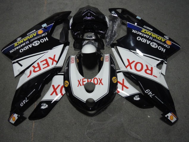 Affordable 2005-2006 Black White Xerox Ducati 749 Motorcycle Replacement Fairings