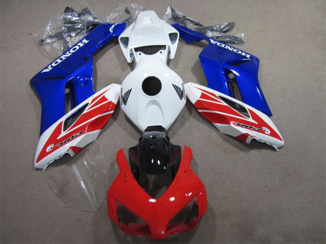 Affordable 2004-2005 White Red Blue Honda CBR1000RR Motorcycle Fairing Kit