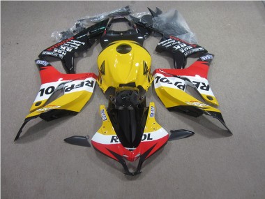 Affordable 2004-2005 Yellow Repsol Honda CBR1000RR Bike Fairing Kit