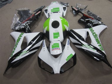 Affordable 2006-2007 White Green Hannspree Honda CBR1000RR Motorcycle Fairing