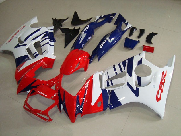 Affordable 1995-1998 White Red Blue Honda CBR600 F3 Motorcycle Replacement Fairings