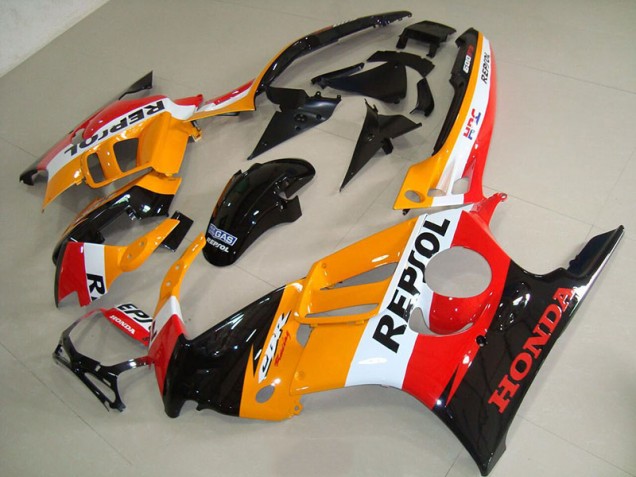 Affordable 1995-1998 Orange Black Repsol Honda CBR600 F3 Motorbike Fairings