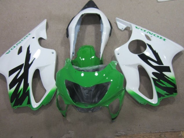 Affordable 1999-2000 White Green Honda CBR600 F4 Motorcycle Bodywork