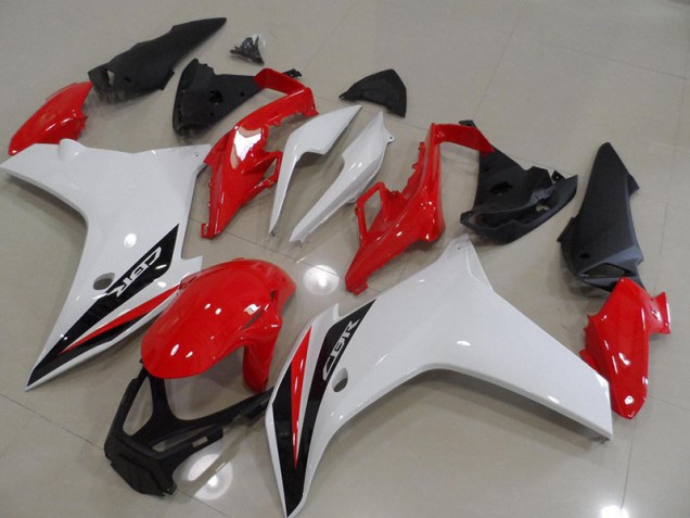 Affordable 2011-2013 Red Black White Honda CBR600F Motorcyle Fairings