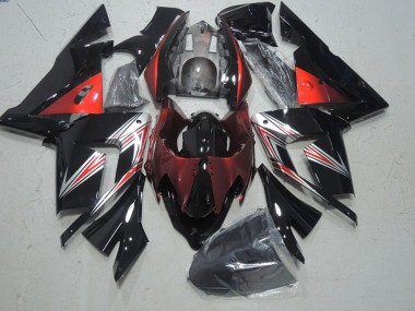 Affordable 2003-2005 Black Red Kawasaki ZX10R Motorcylce Fairings