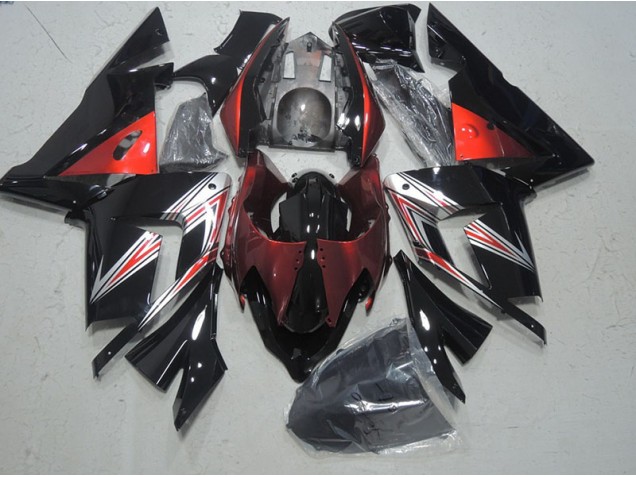 Affordable 2003-2005 Black Red Kawasaki ZX10R Motorcylce Fairings