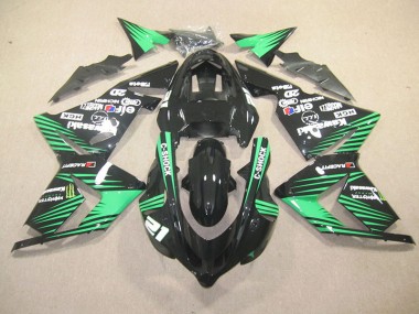 Affordable 2003-2005 Black Green C-Shock Monster Kawasaki ZX10R Motorbike Fairing