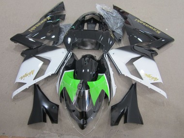 Affordable 2003-2005 Black White Gold Ninja Kawasaki ZX10R Motorcycle Fairing Kit