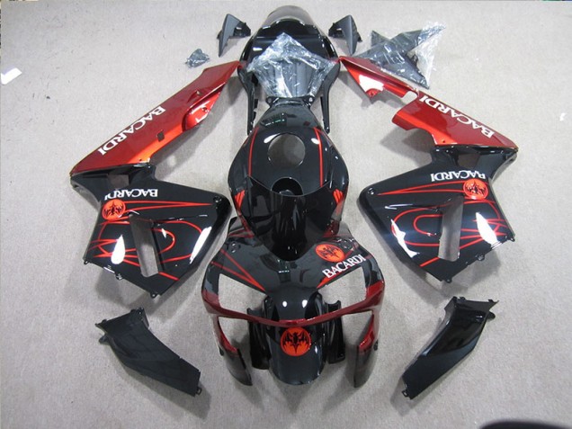 Affordable 2003-2005 Black Red Racardi Kawasaki ZX10R Bike Fairing