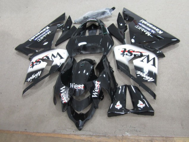 Affordable 2003-2005 Black West Ninja Kawasaki ZX10R Motorbike Fairing Kits