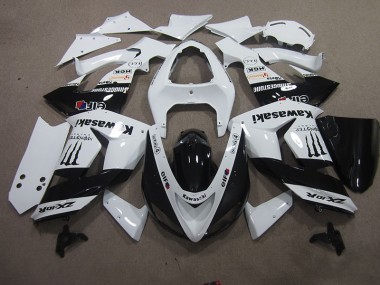 Affordable 2006-2007 White Touch4 Monster Kawasaki ZX10R Bike Fairing Kit