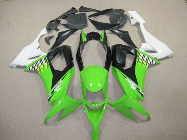 Affordable 2008-2010 Black Green Ninja Kawasaki ZX10R Bike Fairings