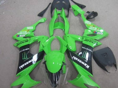 Affordable 2008-2010 Green Black Monster Kawasaki ZX10R Motor Bike Fairings