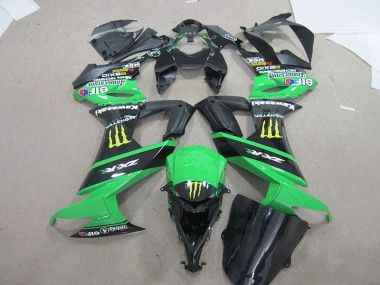 Affordable 2008-2010 Black Green Monster Kawasaki ZX10R Bike Fairing Kit