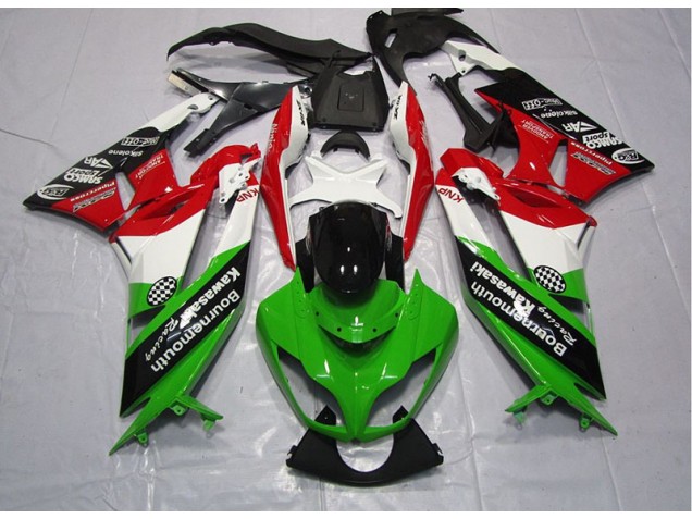 Affordable 2009-2012 Green Red Kawasaki ZX6R Motorcylce Fairings