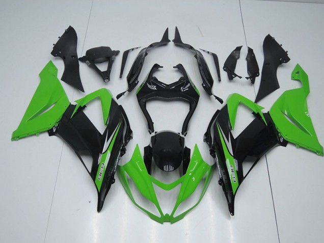 Affordable 2013-2018 Black Green 636 Kawasaki ZX6R Bike Fairings