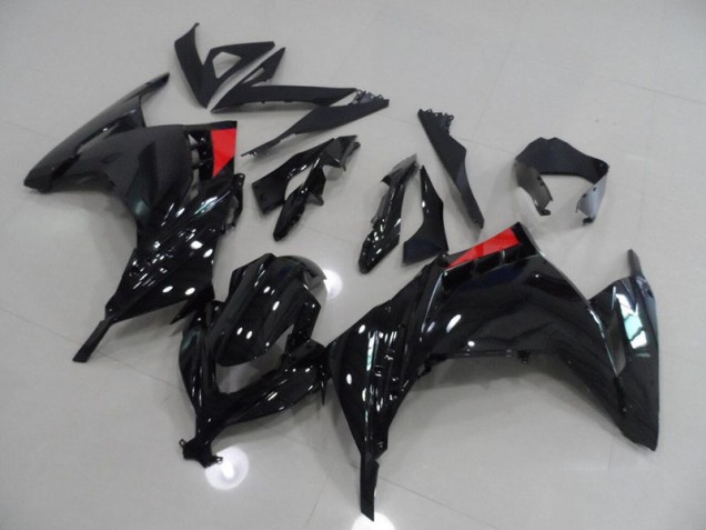 Affordable 2013-2016 Black Red Kawasaki ZX300R Bike Fairing Kit