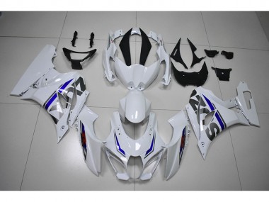 Affordable 2017-2021 White Suzuki GSXR1000 Replacement Motorcycle Fairings