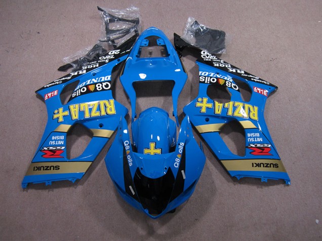 Affordable 2003-2004 Blue Rizla Q8 oils Suzuki GSXR1000 Motorcycle Fairing